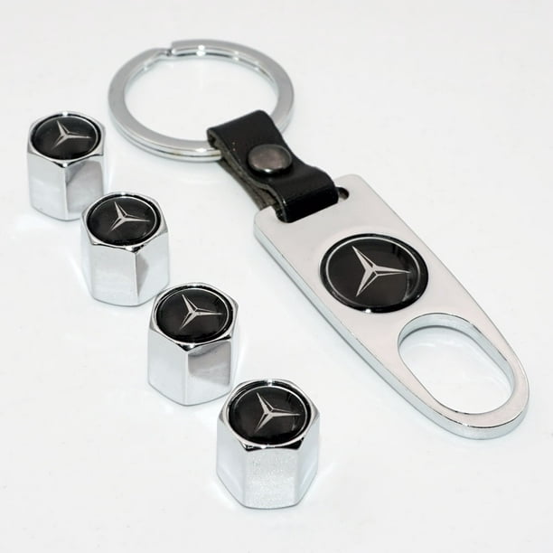 Mercedes Wheel Valve Dust caps Alloy Spanner Keychain Boxed all models a b class